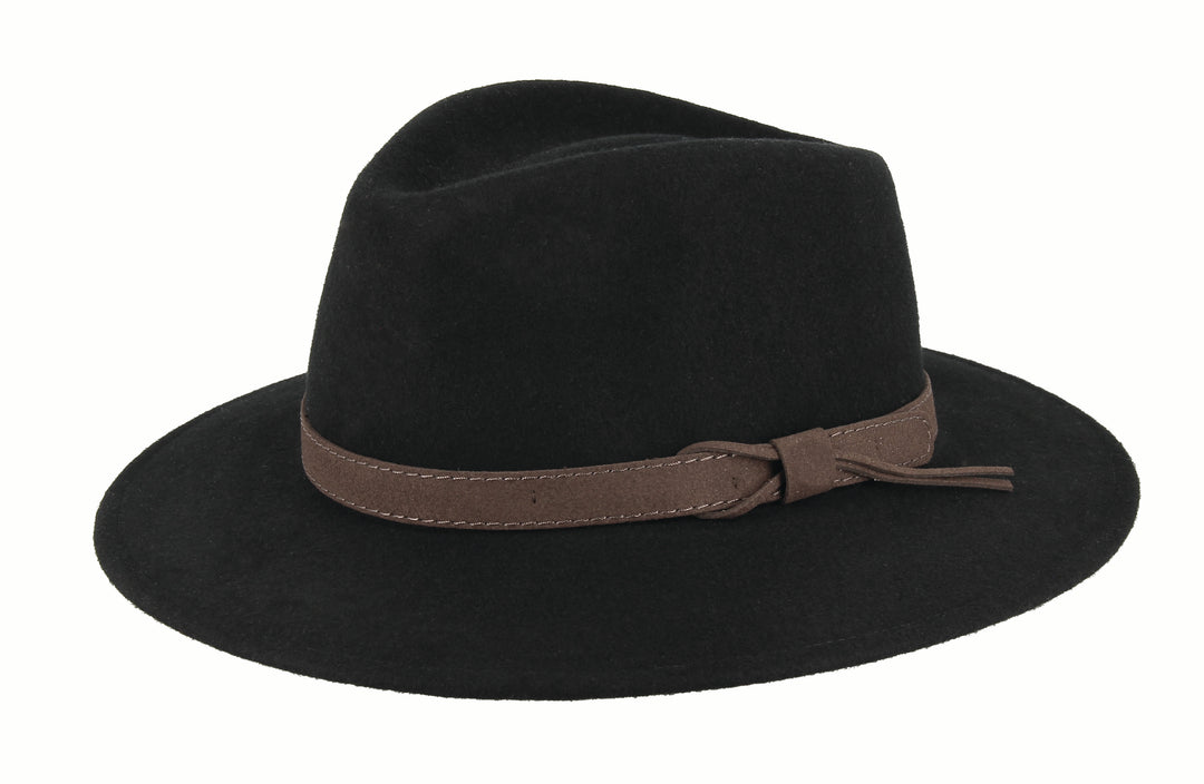 Wool Felt Teardrop Fedora - M by Flechet - 21881