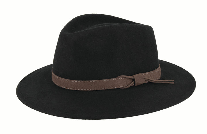 Wool Felt Teardrop Fedora - M by Flechet - 21881