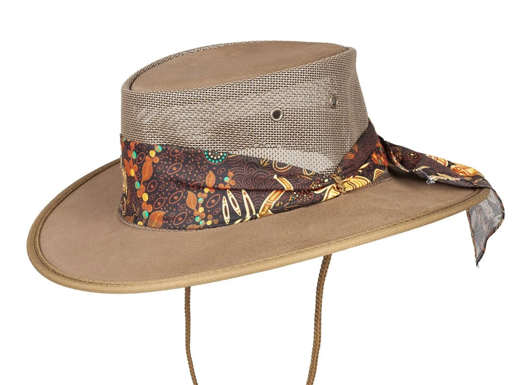Ladies Foldaway Cooler Aboriginal Scarf - Barmah Hats