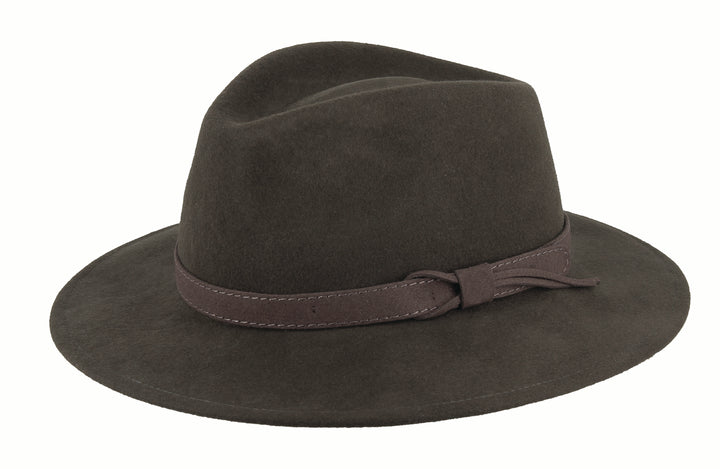 Wool Felt Teardrop Fedora - M by Flechet - 21881