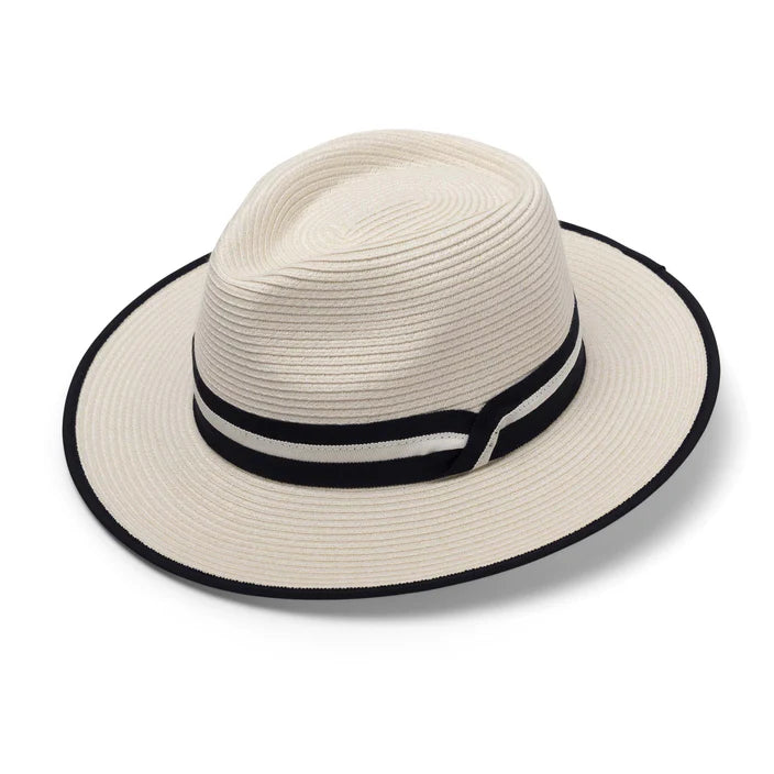 Windsor Flexibraid Ivory / Navy Fedora - Canopy Bay by Deborah Hutton