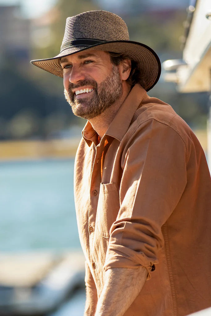 Durham Flexibraid Burnt Clove Fedora - Canopy Bay by Deborah Hutton