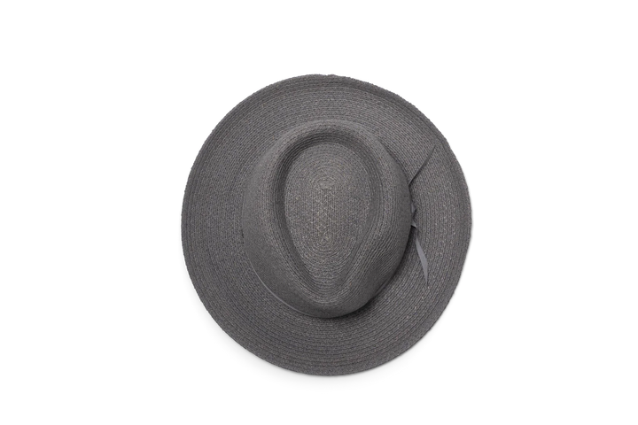 Sophia Raffia Faded Denim Fedora - Canopy Bay by Deborah Hutton