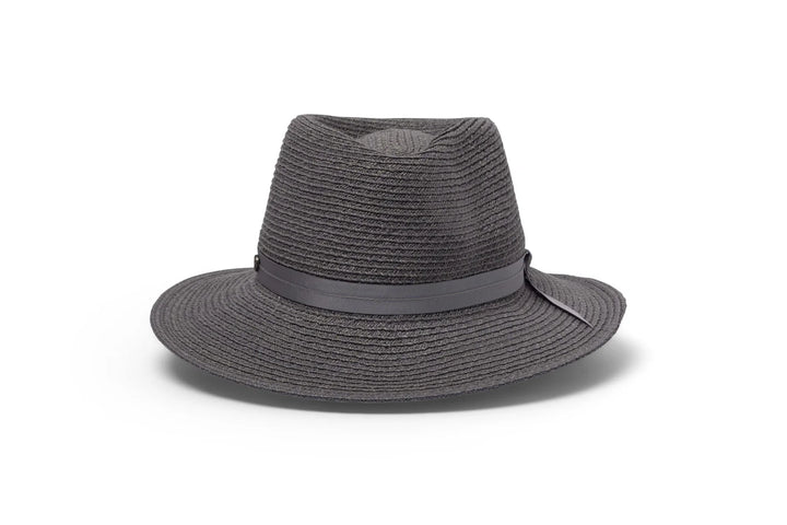 Sophia Raffia Faded Denim Fedora - Canopy Bay by Deborah Hutton