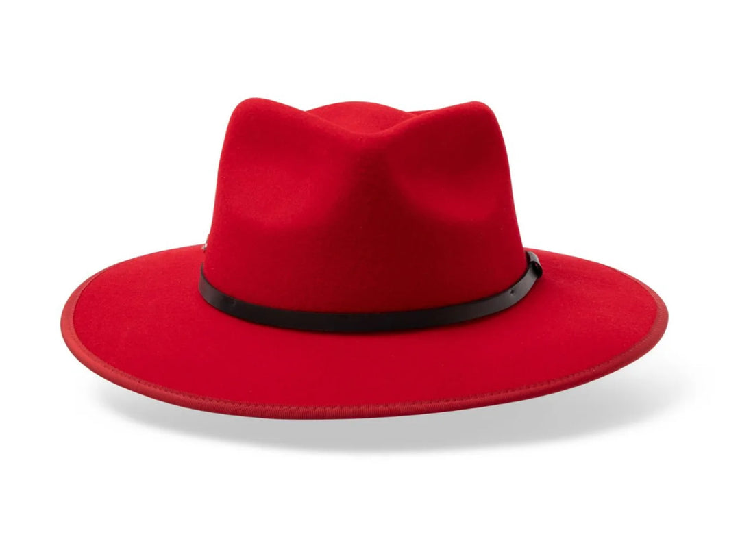 Red Wool Felt Fedora - Meribel