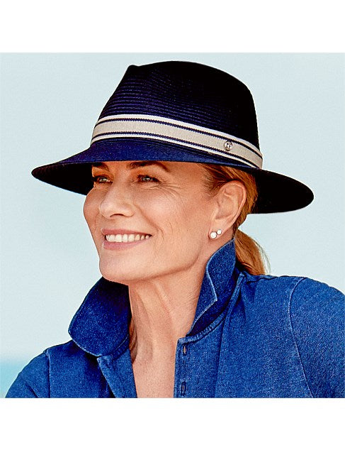 Huntingdale Flexibraid Navy Golf Fedora - Canopy Bay by Deborah Hutton
