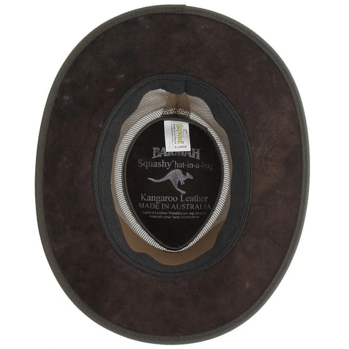 Squashy Kangaroo Leather Cooler Hat - Barmah