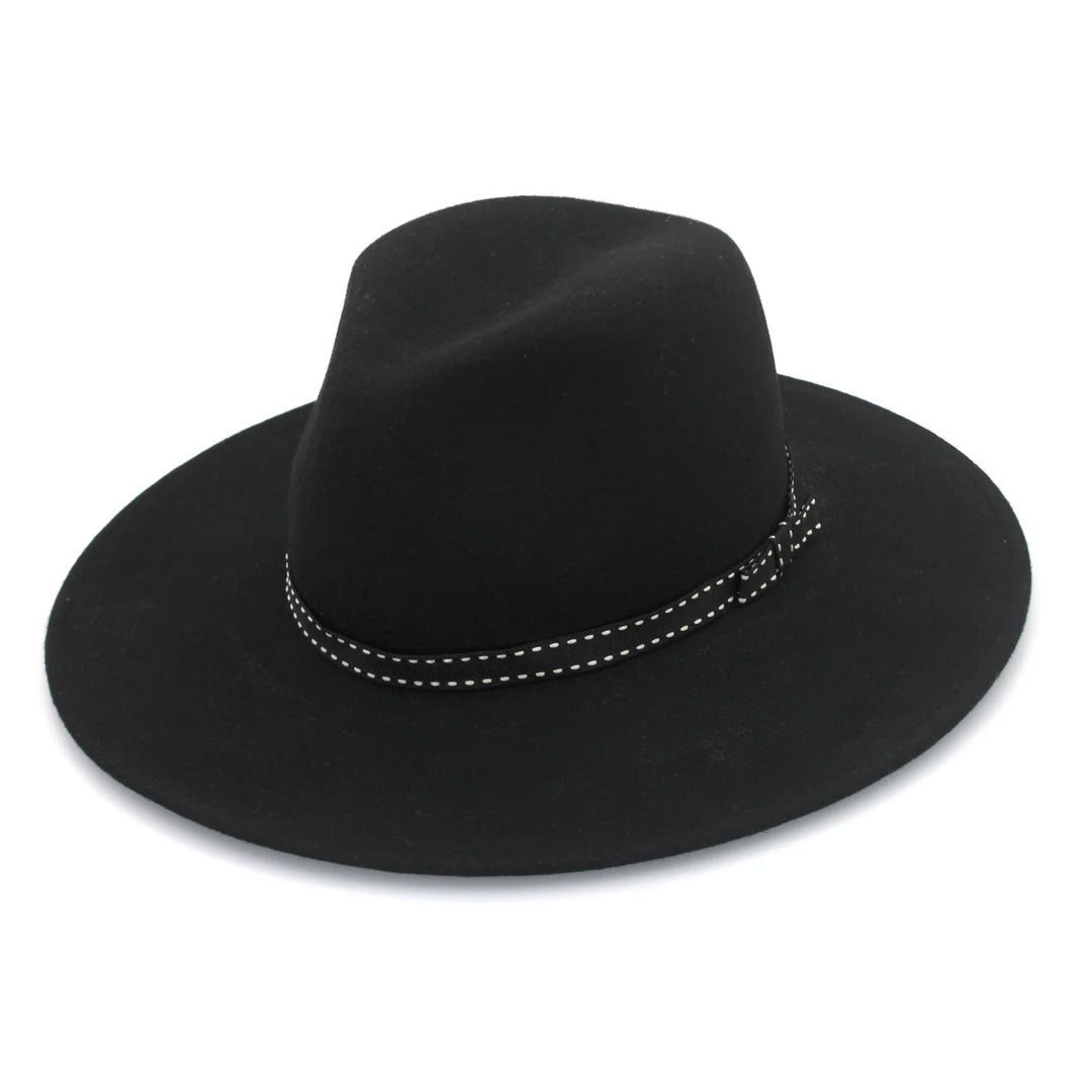 Franklin Wool Felt Wide Brim Fedora- Canopy Bay by Deborah Hutton