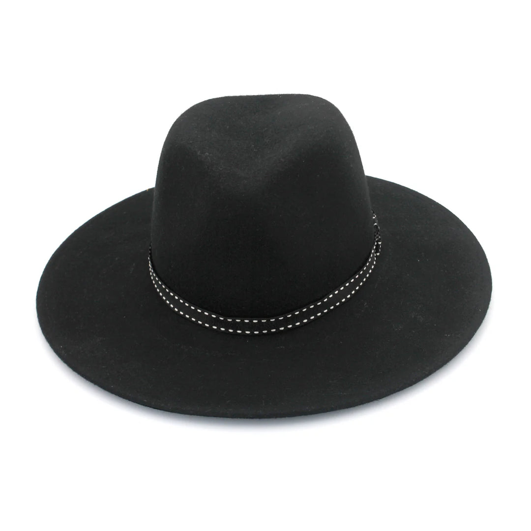 Franklin Wool Felt Wide Brim Fedora- Canopy Bay by Deborah Hutton
