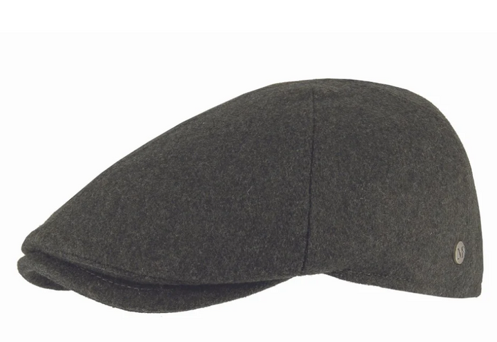 Wool Blend Fitted Flat Cap - M By Flechet
