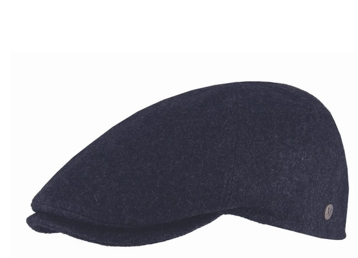 Wool Blend Fitted Flat Cap - M By Flechet
