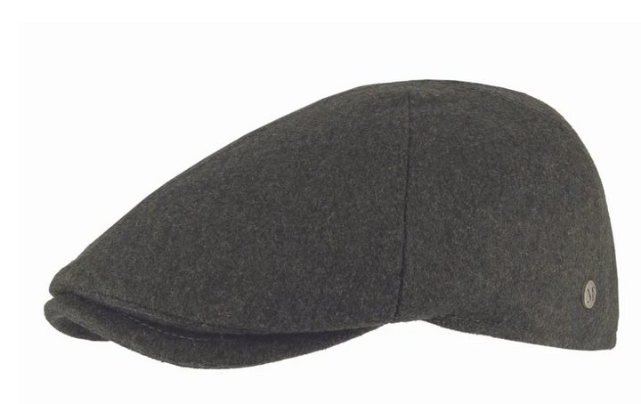 Wool Blend Fitted Flat Cap - M By Flechet