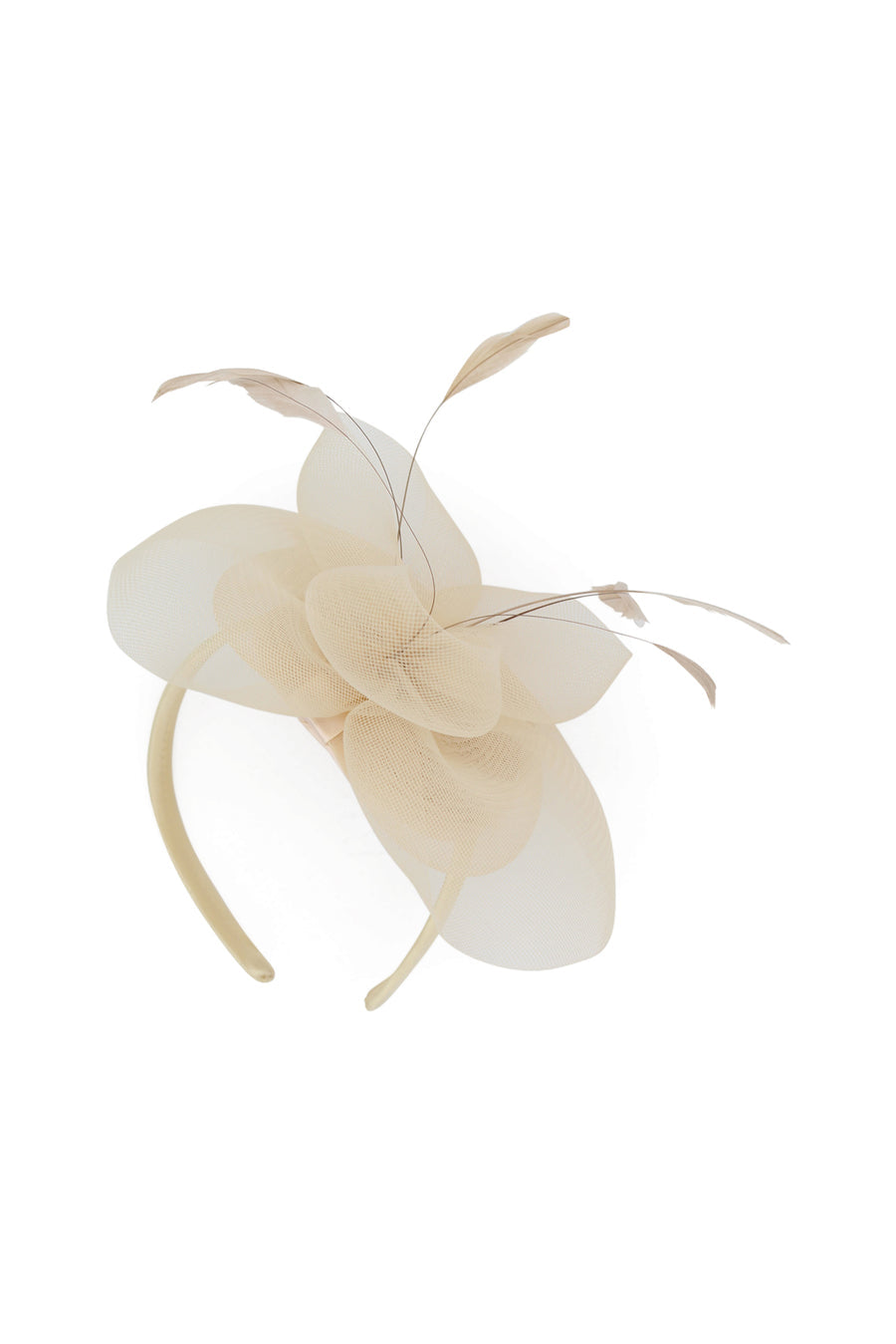 Elisa Fascinator Nude cream