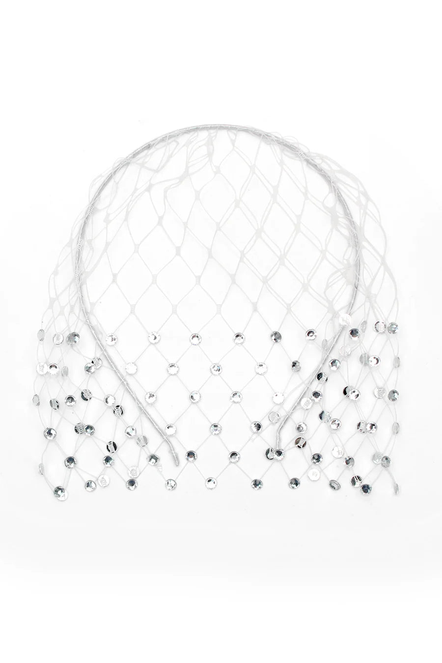 Reva Veil Headpiece White