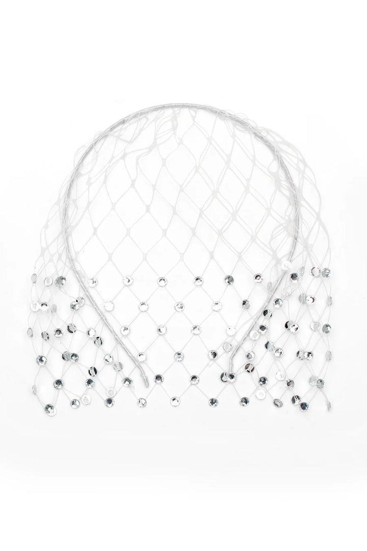 Reva Veil Headpiece White