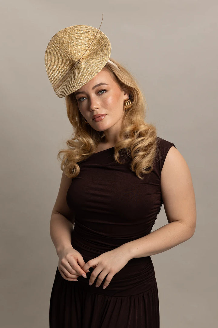 Frita Fascinator Natural Beige