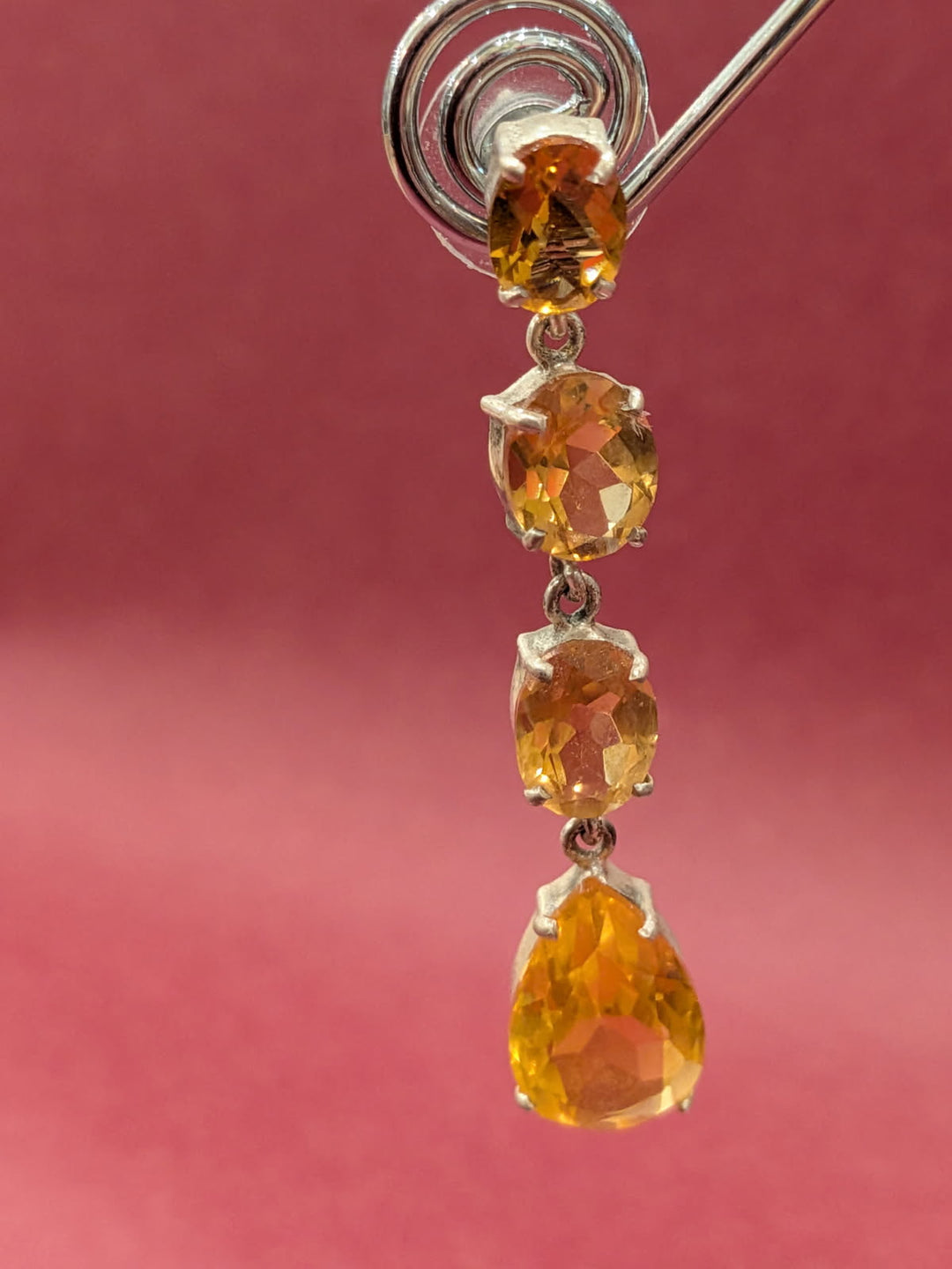 Cascading Citrine Earrings - Crown Jewels