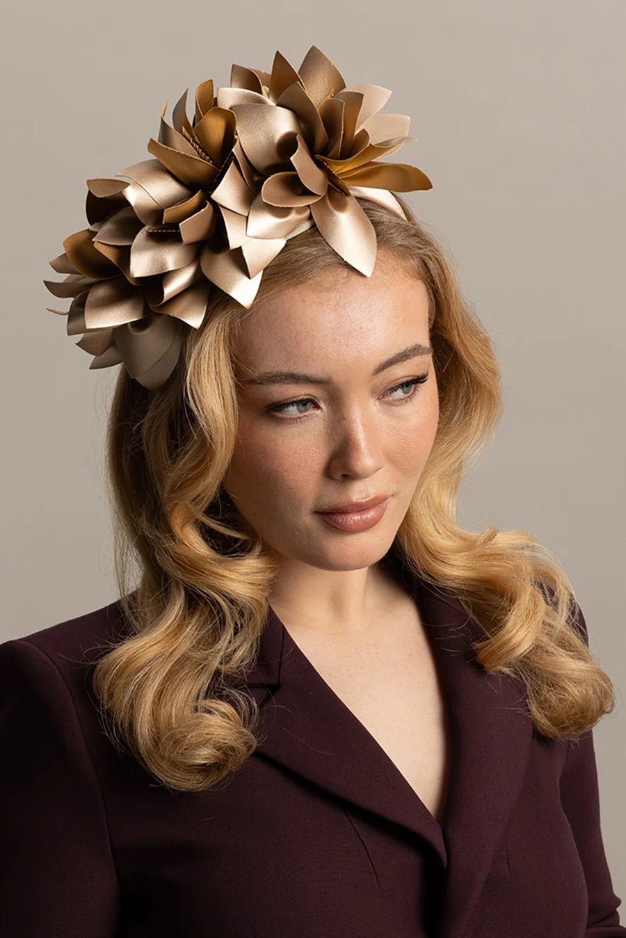 Devon Fascinator Gold