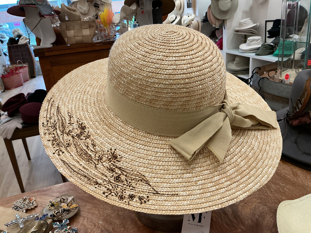 M by Flechet Boater Straw Valeria
