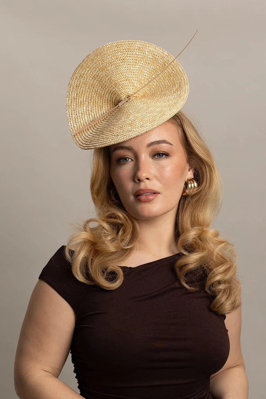 Frita Fascinator Natural Beige
