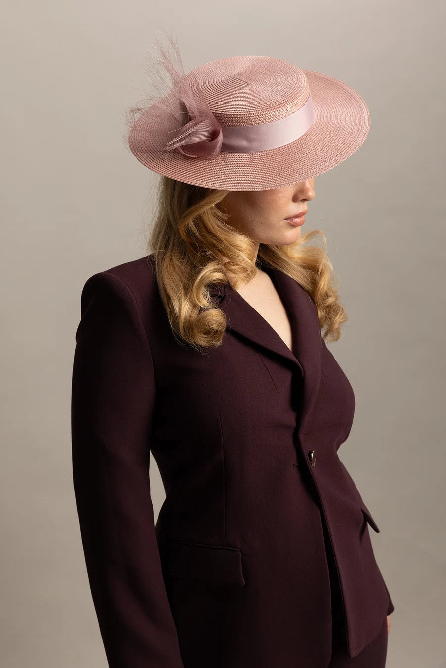 Narla Racewaer Boater Blush Pink