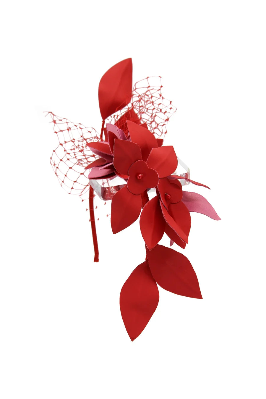 Dulcie Fascinator Red / Pink