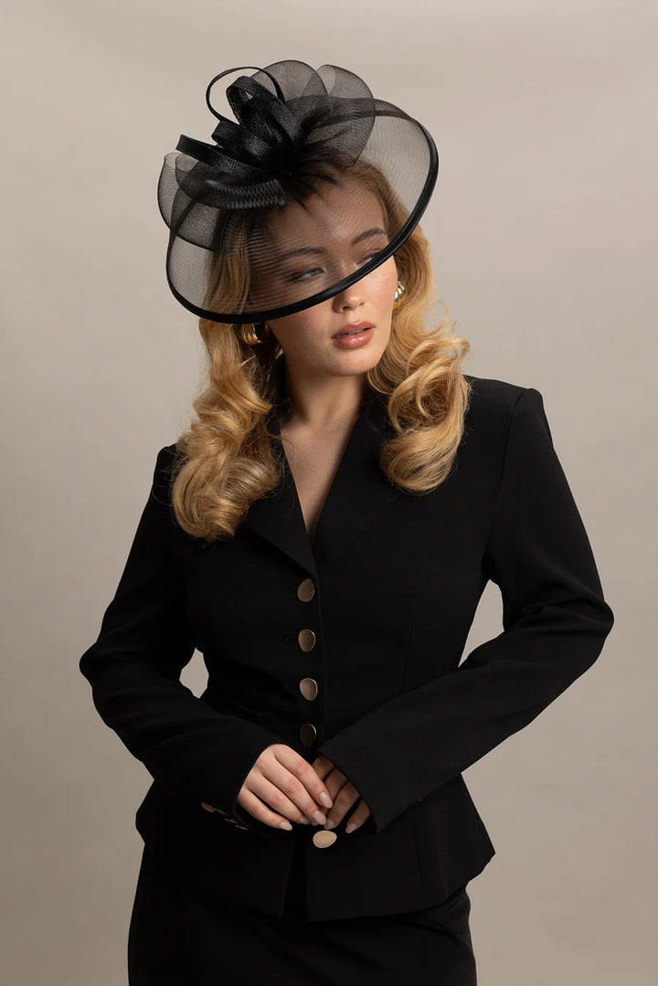 Tessa Fascinator Black
