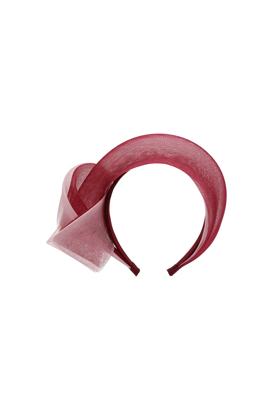 Britney Fascinator Burgundy & Pink