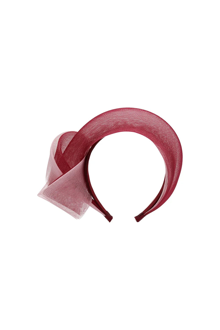 Britney Fascinator Burgundy & Pink