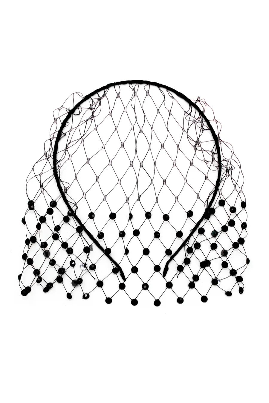 Reva Veil Headpiece Black