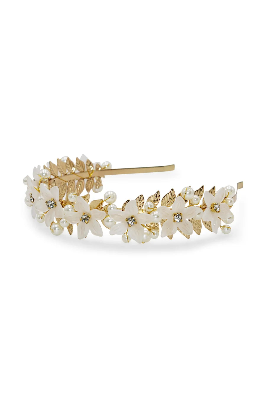 Fleur Headband Pearl Gold