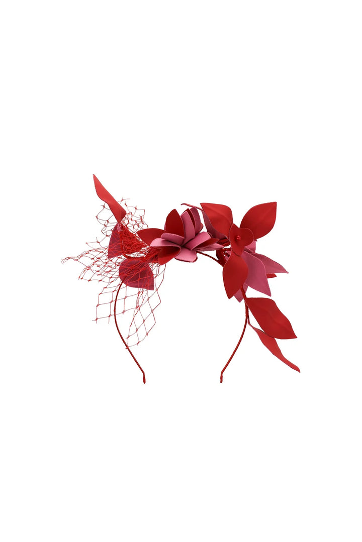 Dulcie Fascinator Red / Pink