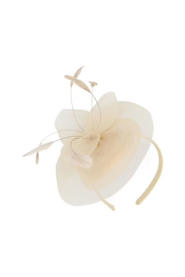Elisa Fascinator Nude cream