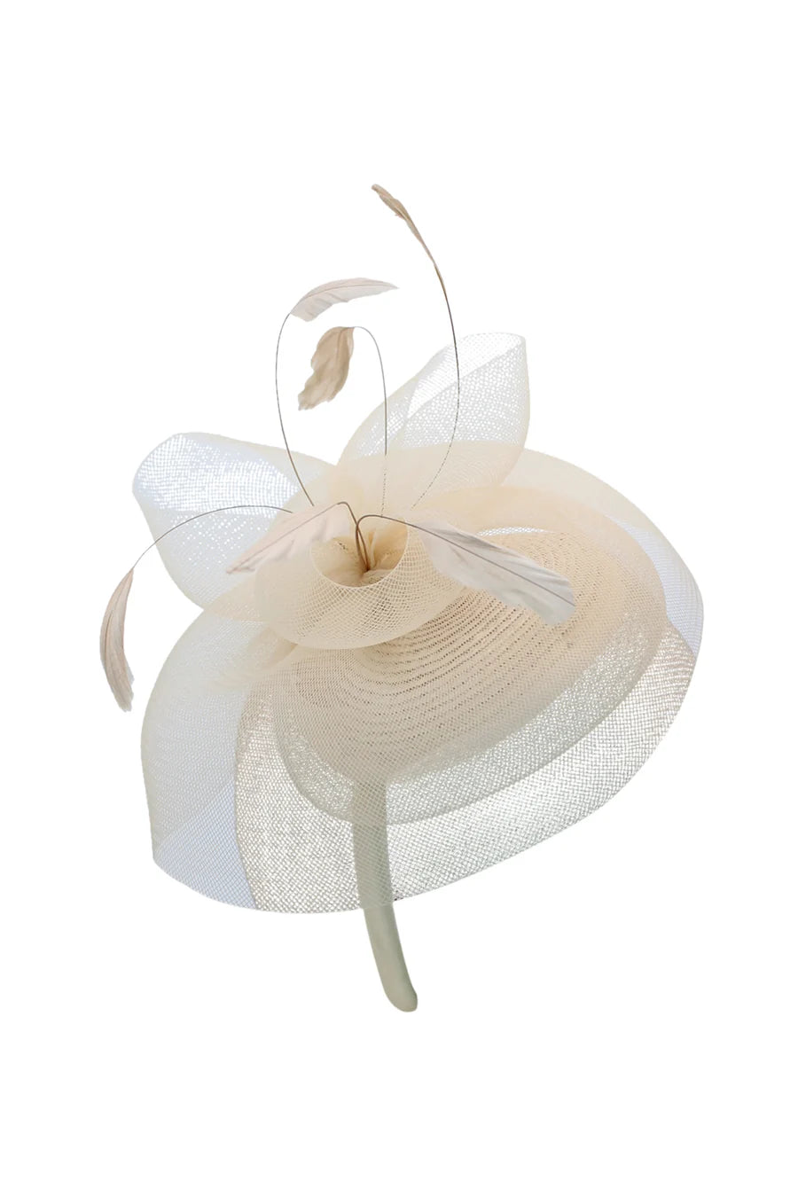 Elisa Fascinator Nude cream