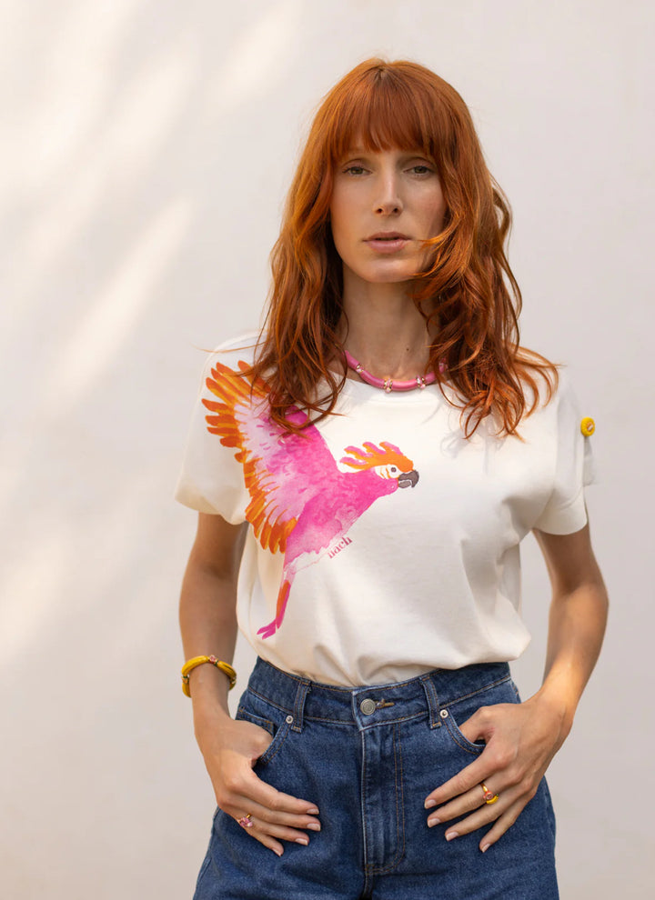 Nach Bijoux - Pink Cockatoo - Organic Cotton Tee Shirt