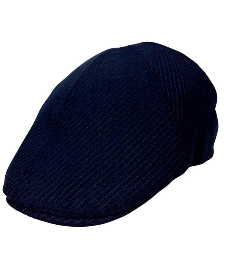 Stripe Wool Blend Flat Cap - Autn
