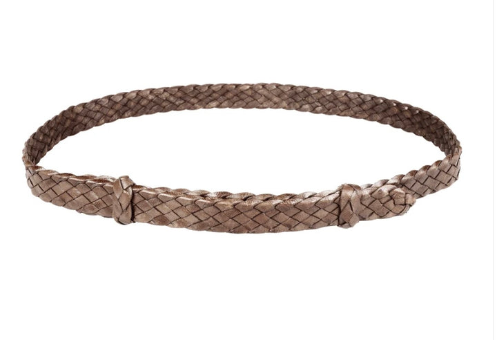 Kangaroo Leather Hat Band - Tradie 6 Plait Flat Hat Band
