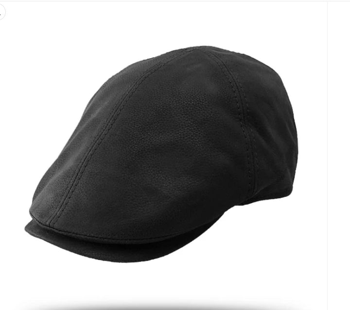 Leather Flat Cap