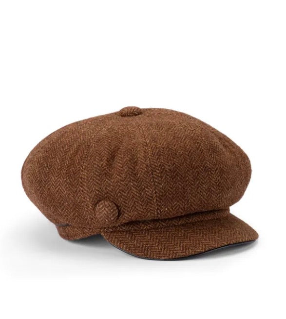 Brydie Tweed 10 Panel Bakerboy Cap