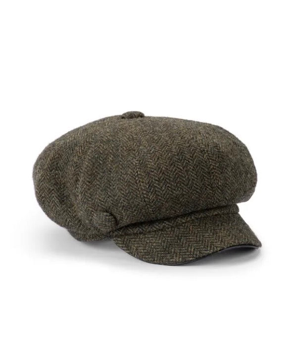 Brydie Tweed 10 Panel Bakerboy Cap