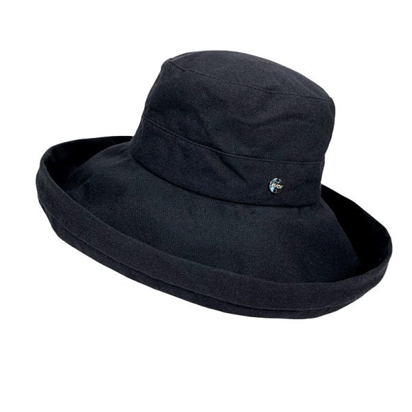 Wide Brim Cotton Bucket Hat - UPF 50+