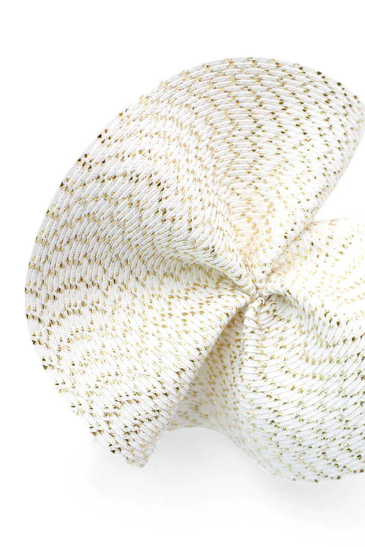 Zaria Fascinator - Ivory & Gold