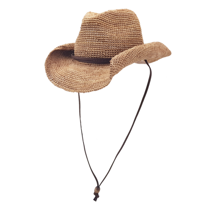 Raffia Crocheted Cowboy Hat CB100