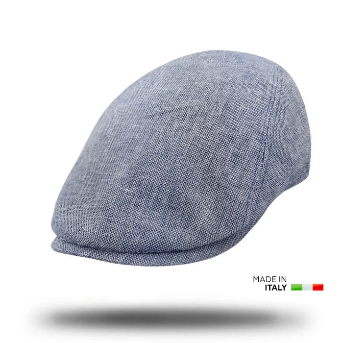 Italian Linen Blend Flat Cap IT215