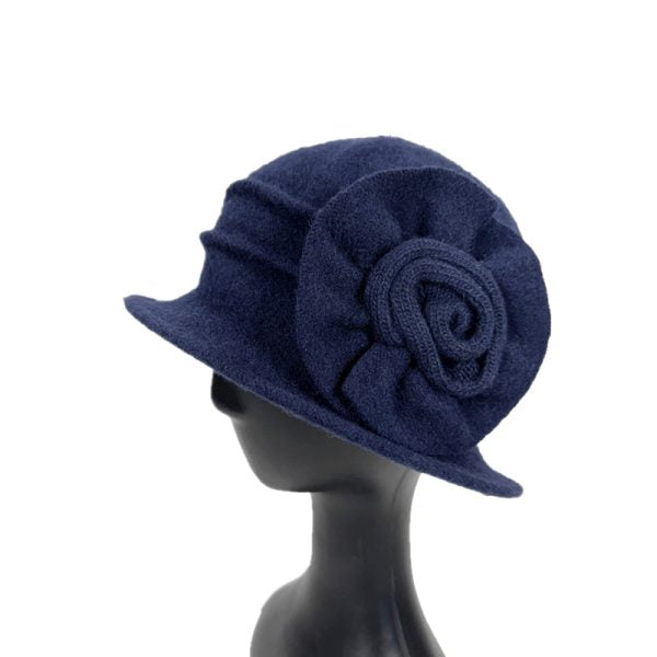 Soft Wool Hat with Flower