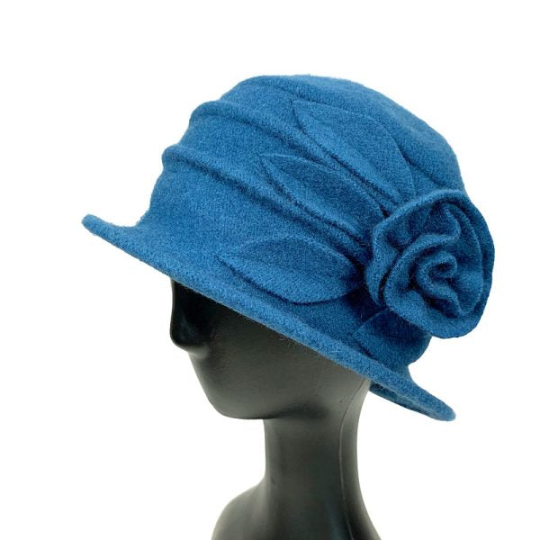 Soft Wool Hat with Flower