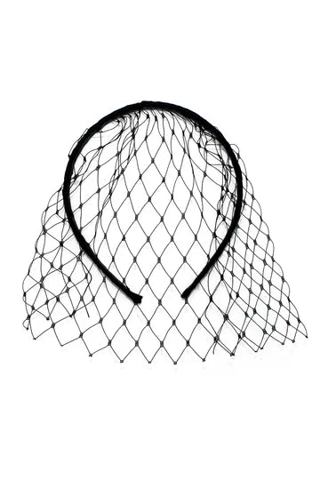 Lucia Veil Headpiece Black