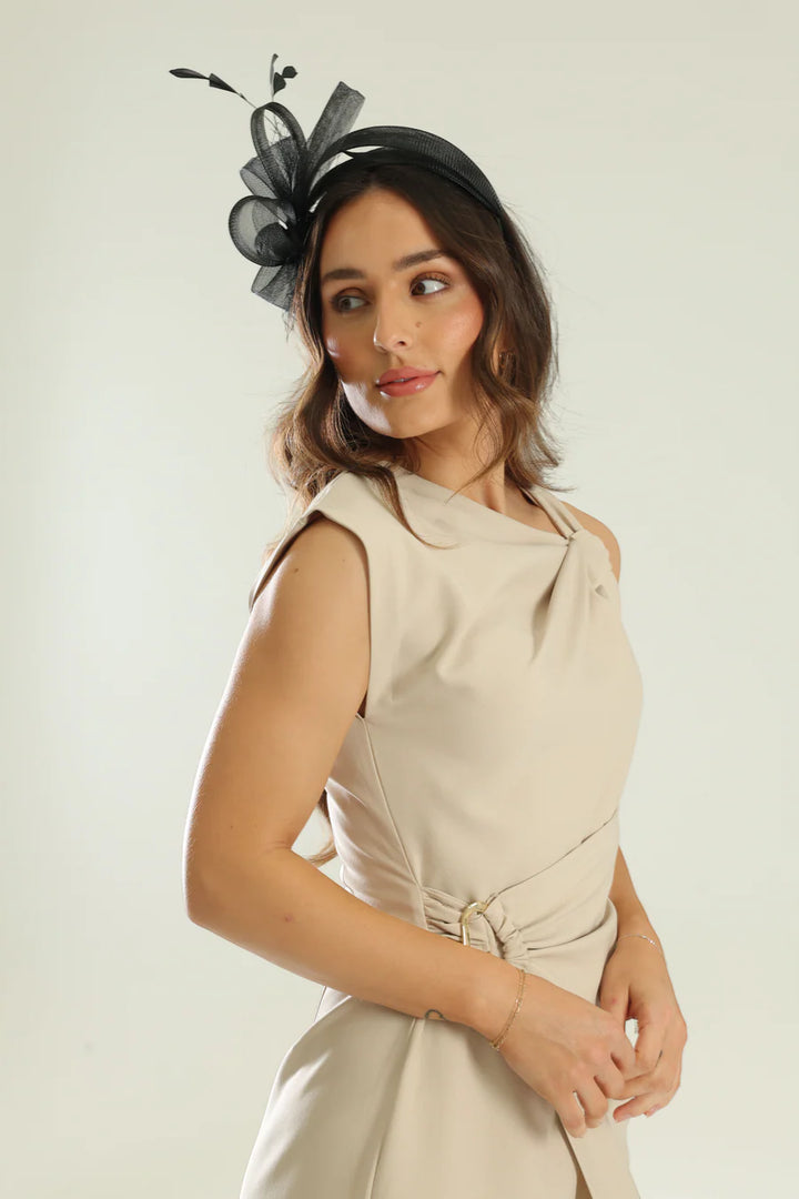 Kora Fascinator Black
