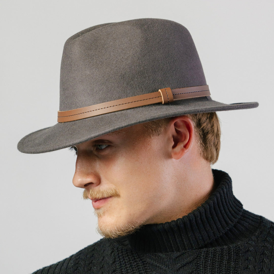 Frazer Creek Dusky Blue Felt Fedora - OoGee