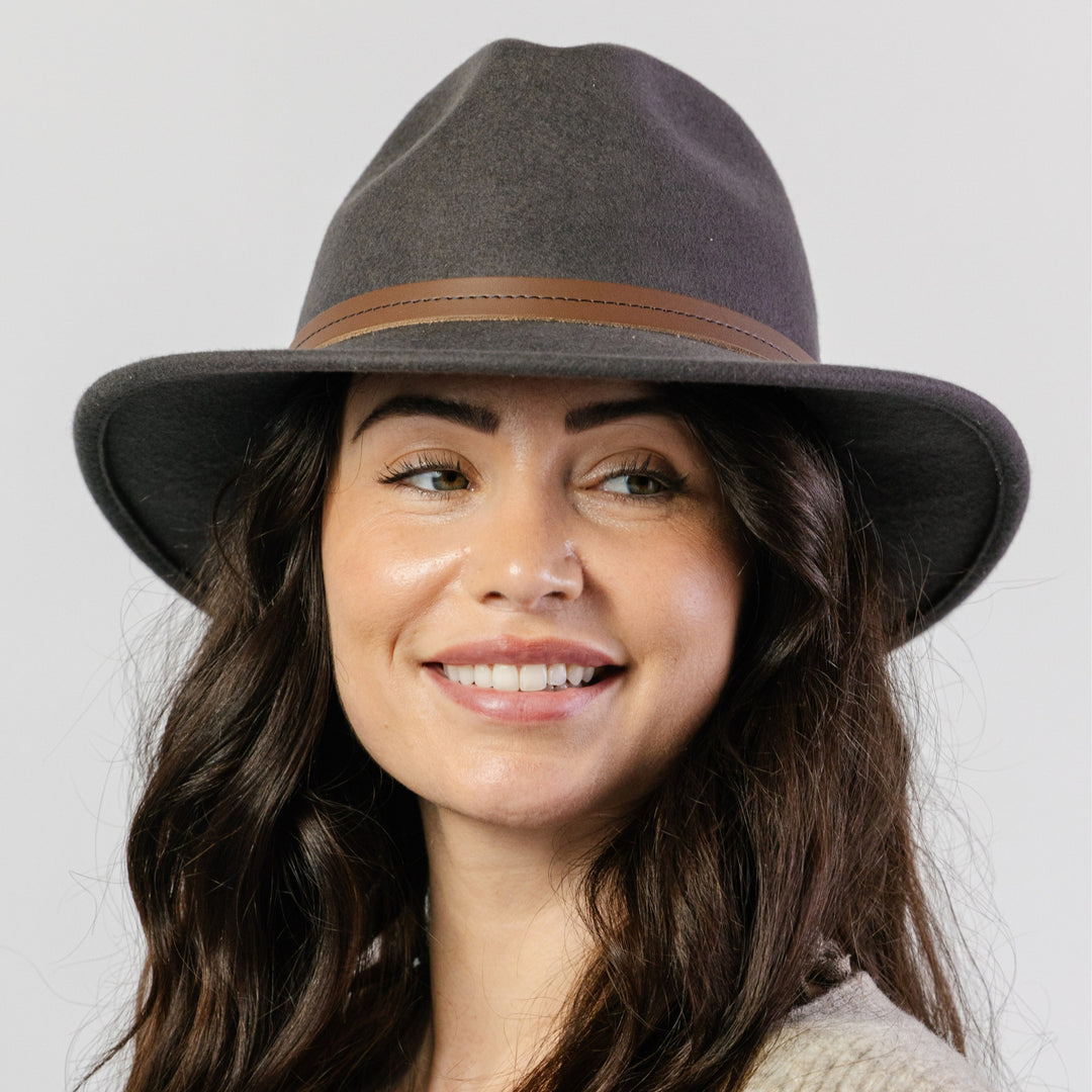 Frazer Creek Dusky Blue Felt Fedora - OoGee